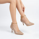 Scarlet Charm - Khaki Ankle Chain Pumps