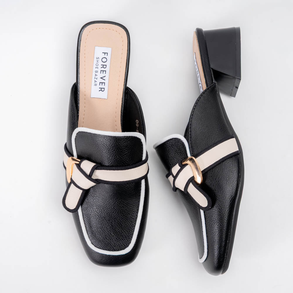 Bianca - Black Casual Mules - view 4