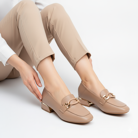 The Gilded Chain - Khaki Casual Loafers