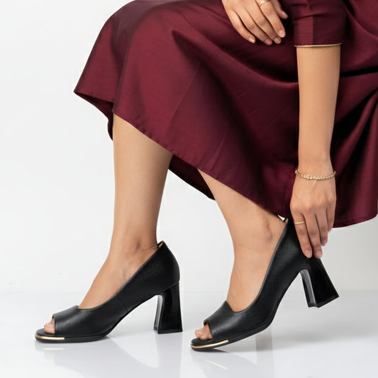 Luxe Charm - Black Heels
