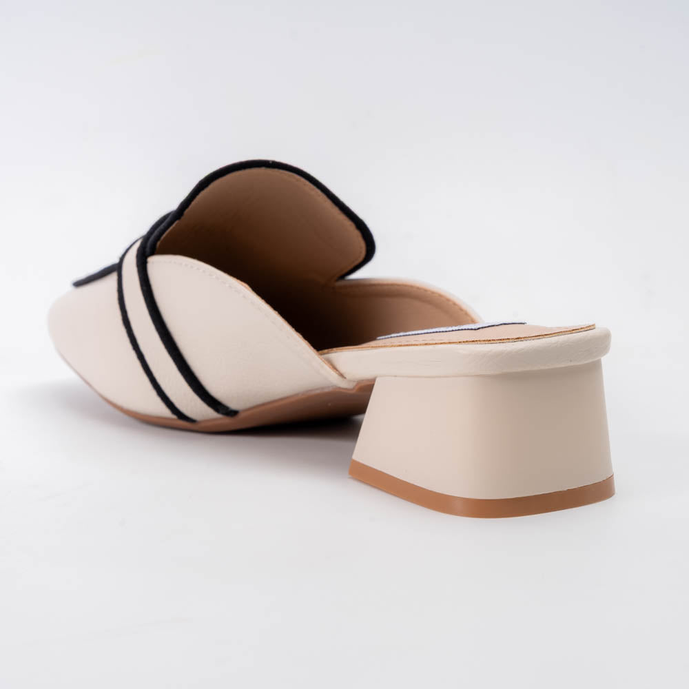 Bianca - Beige Casual Mules - view 5