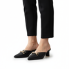 Pearl Embellished - Black Mules
