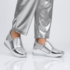 The Galaxy - Silver Platform Sneakers