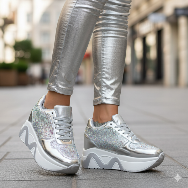 Rock The Party - Silver Partywear Sneakers .
