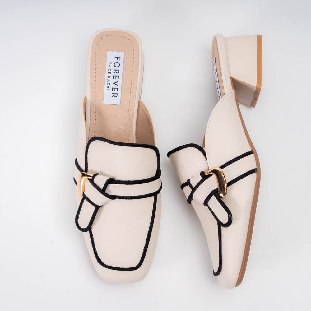 Bianca - Beige Casual Mules - view 4