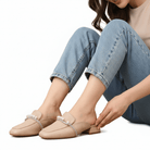 Aria Pearl - Khaki Casual Mules