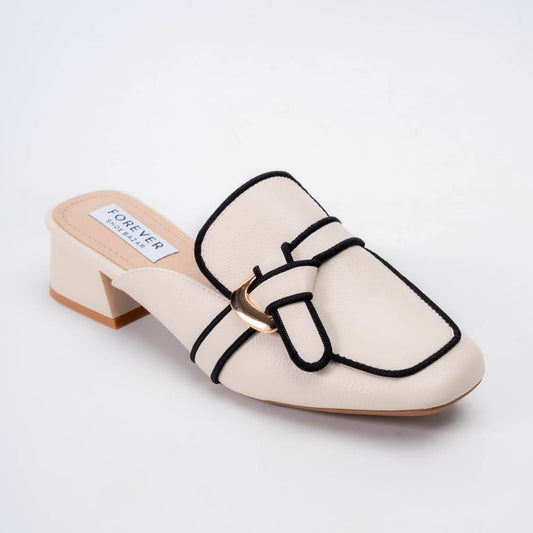 Bianca - Beige Casual Mules