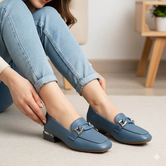 The Gilded Chain - Blue Casual Loafers
