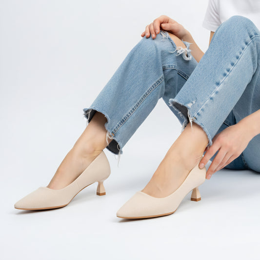 Ivy Heel - Beige Casual Pumps