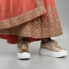 Pearl Play gold fashion sneakers for women | Forever Shoe Bazar