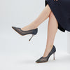 Crystal Whisper - Gun Metal Party Heels